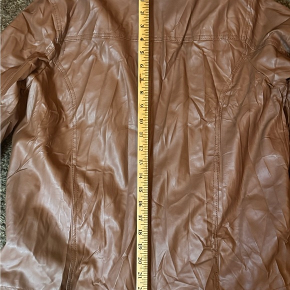 Dollhouse Moto Jacket Women's  Front Zip Faux-Leather  Brown  Size 2X - Picture 4 of 8